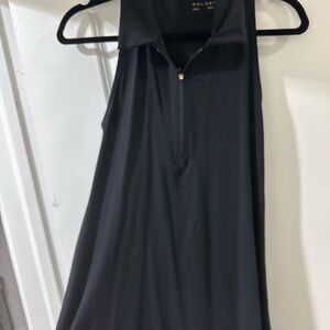 Aritzia Women's Black Zip-Up collar tennis dress